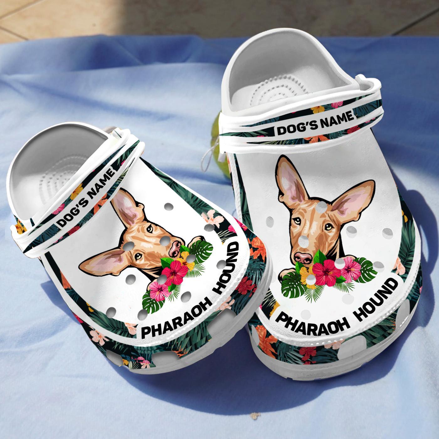 Pharaoh Hound Dog Crocs Crocband Clogs Shoes Comfortable For Men Women and Kids