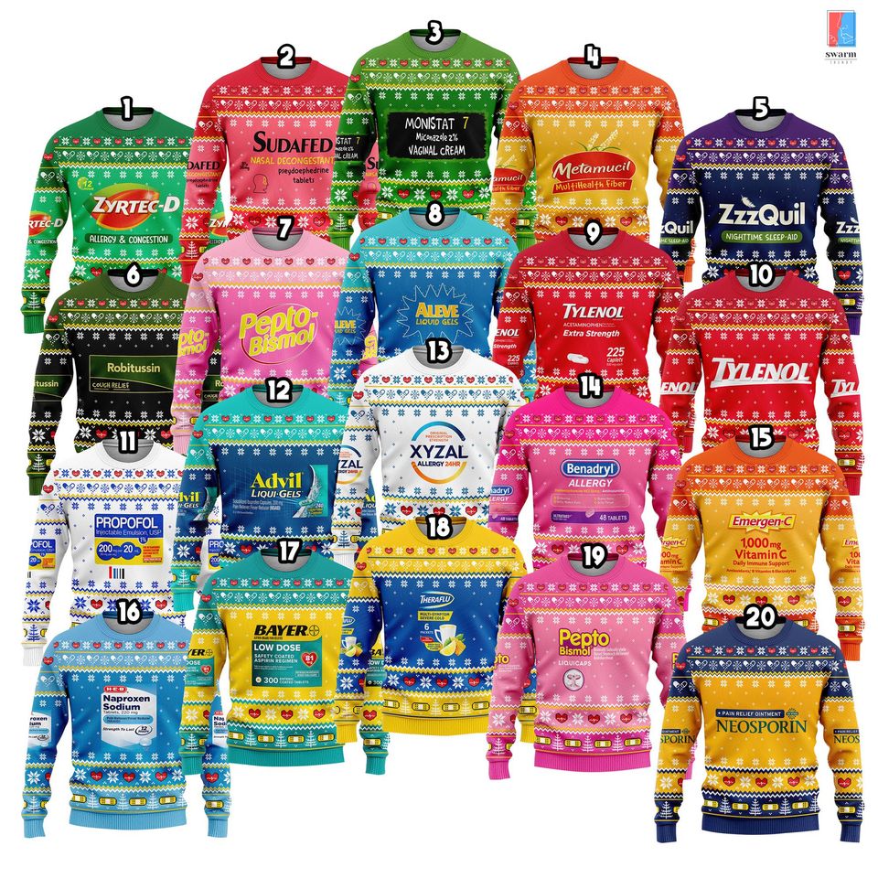 Pharmacy Nurse Family Christmas Sweater