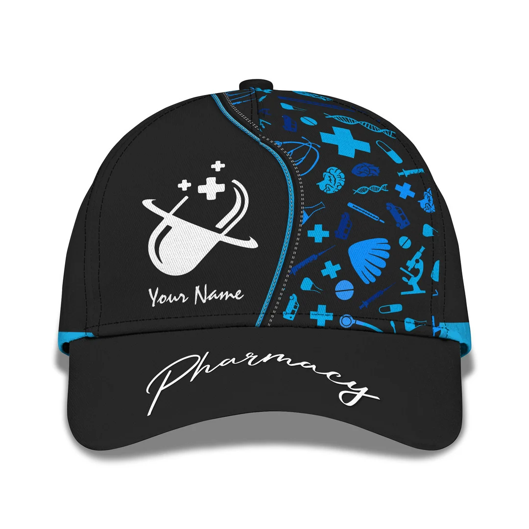 Pharmacy Tools Pattern Medical Cap Custom Pharmacist, Pharmacy technician Ball Cap Trucker Hats Custom Hats Gifts For Men & Women