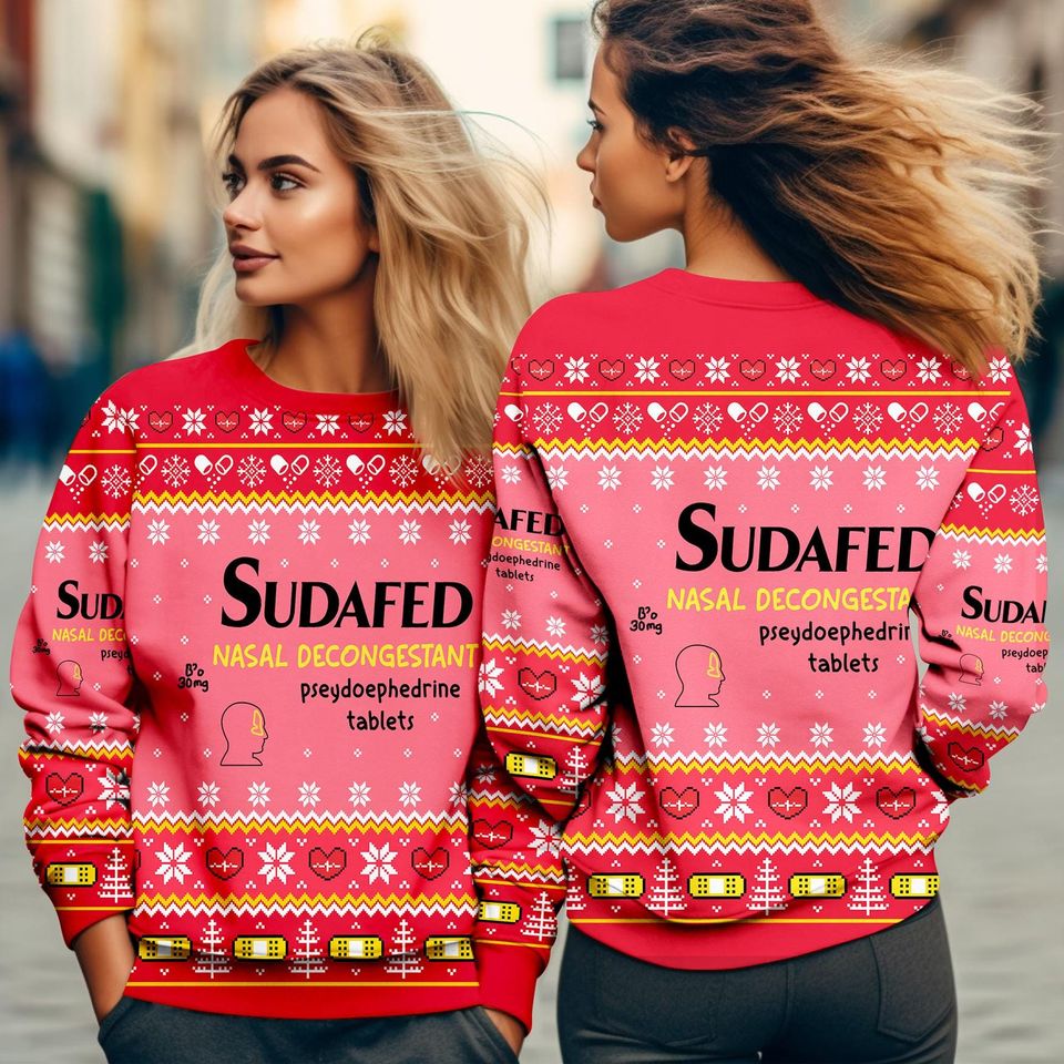 Pharmacy Ugly Christmas Sweater, Nurse Christmas Ugly Sweater, Family Xmas Group Sweater - Image 3