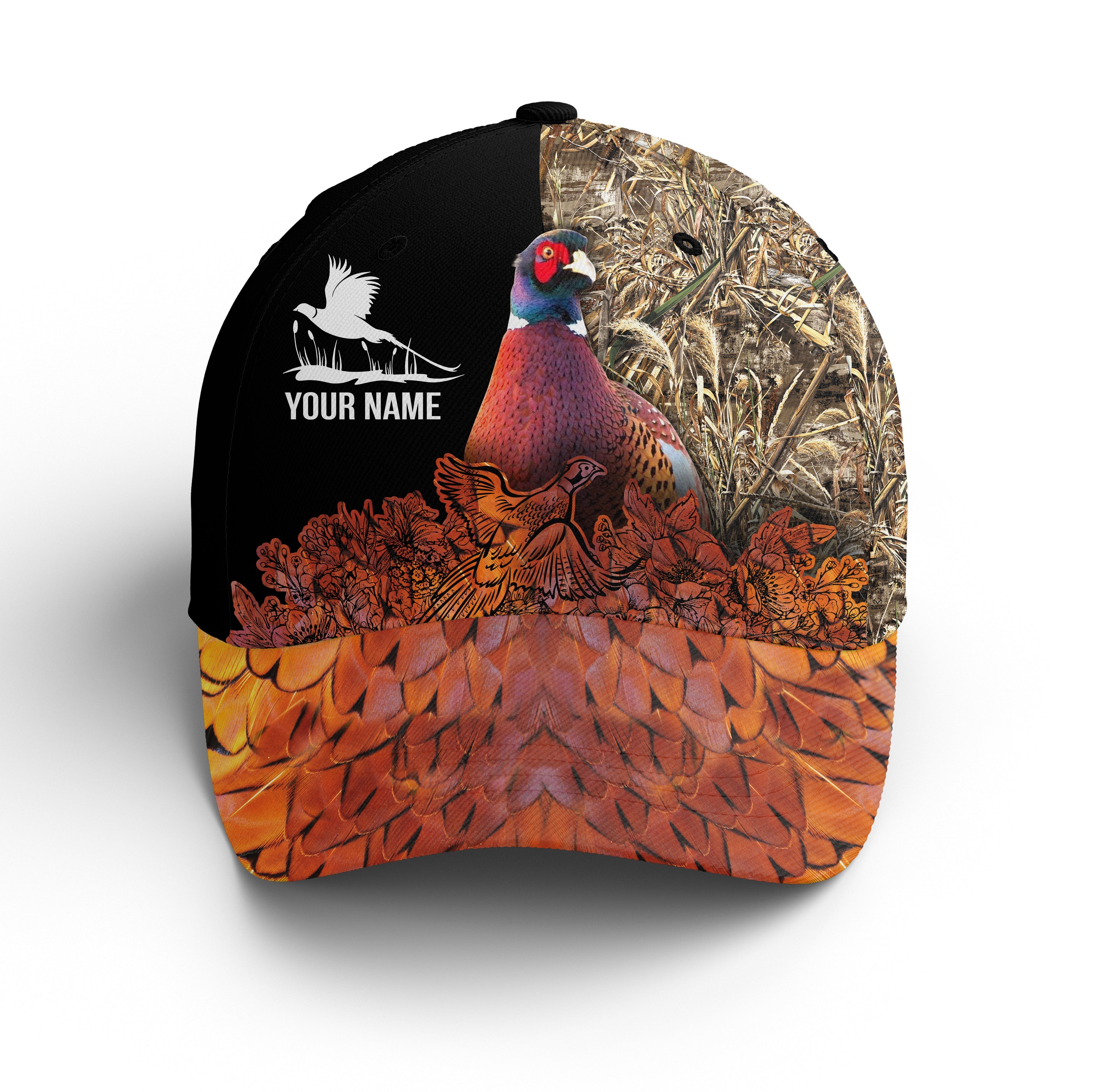 Pheasant Hunting Camo Custom Hunting Hat Outdoor Cap Adjustable Mesh Unisex Pheasant Hunting Baseball Hat, Fishing Classic Cap Trucker Hats Custom Hats Gifts For Men & Women