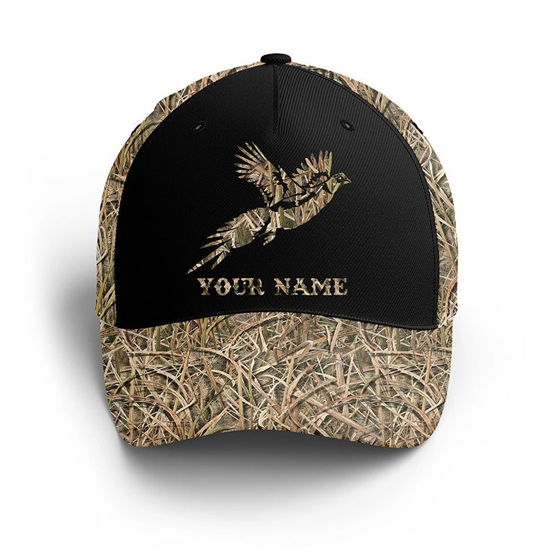 Pheasant Hunting Hat Camo Custom Adjustable Mesh Unisex Hunting Baseball Pheasant Hat Cap, Fishing Classic Cap Trucker Hats Custom Hats Gifts For Men & Women
