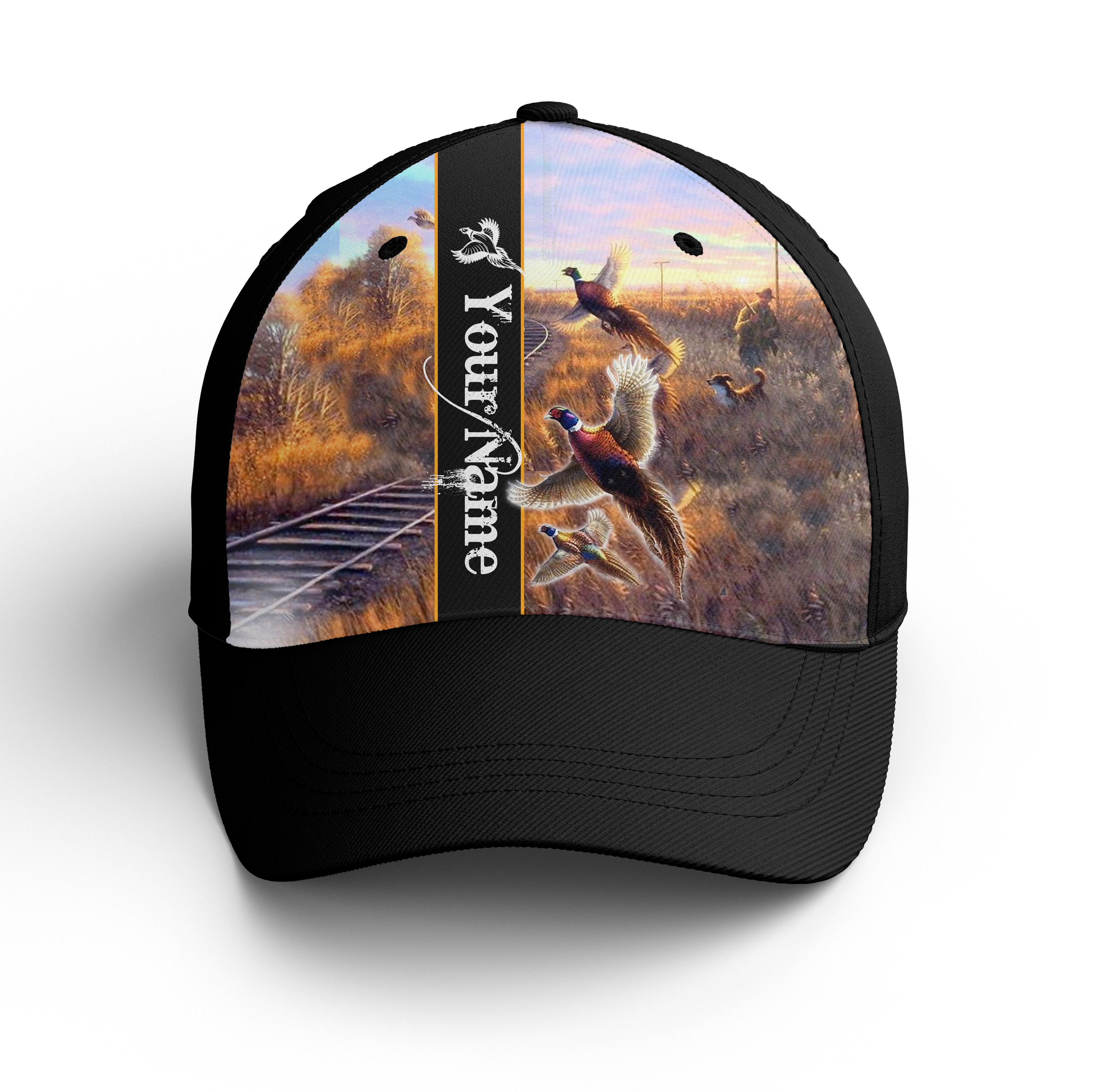 Pheasant Hunting Upland Game Bird Hunting Hat Adjustable Mesh Unisex Baseball Hat, Fishing Classic Cap Trucker Hats Custom Hats Gifts For Men & Women