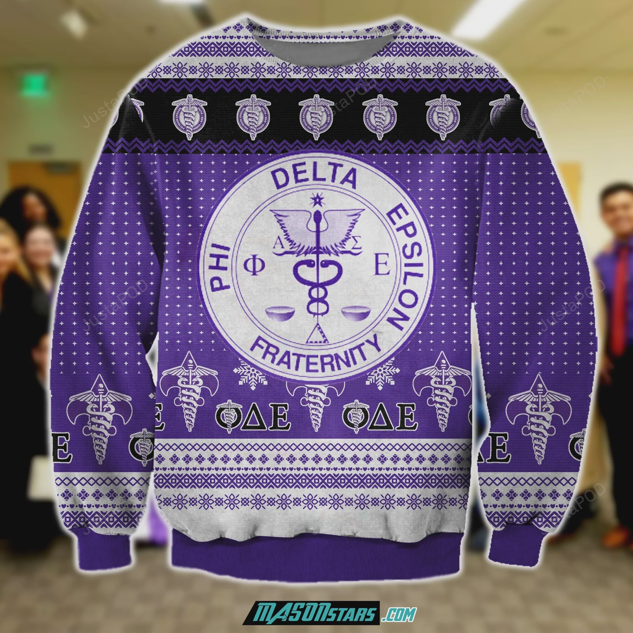 Phi Delta Epsilon 3D Print Ugly Christmas Sweater Adult 3D Funny Matching for family