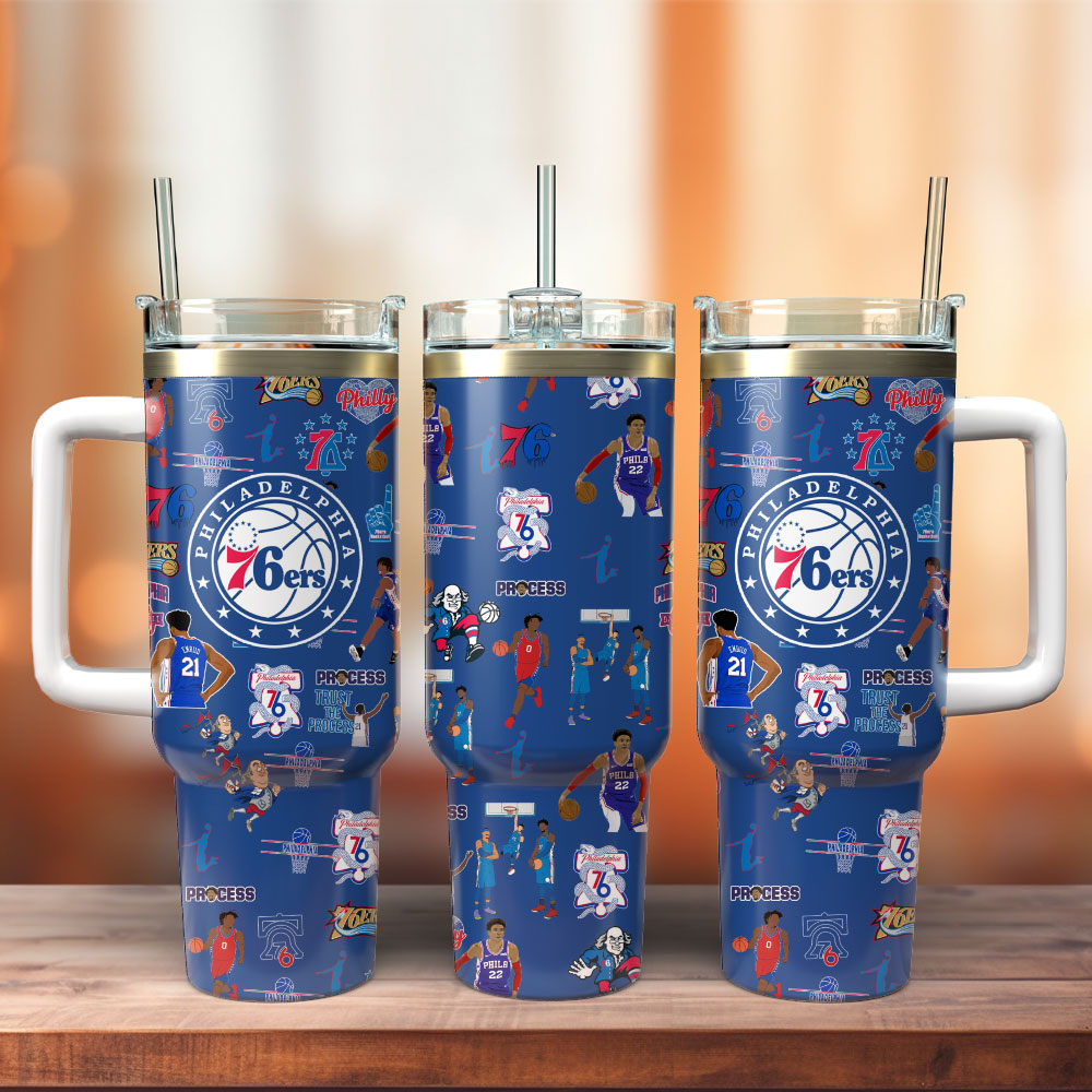 Philadelphia 76ers Basketball Team NBA Custom Stanley Cup 40 oz 30 oz Tumbler With HandleTVC2301237