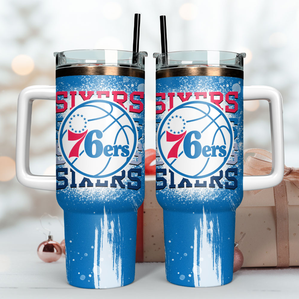 Philadelphia 76ers NBA Basketball Sport Custom Stanley Cup 40 oz 30 oz Tumbler With HandleTVC2301335