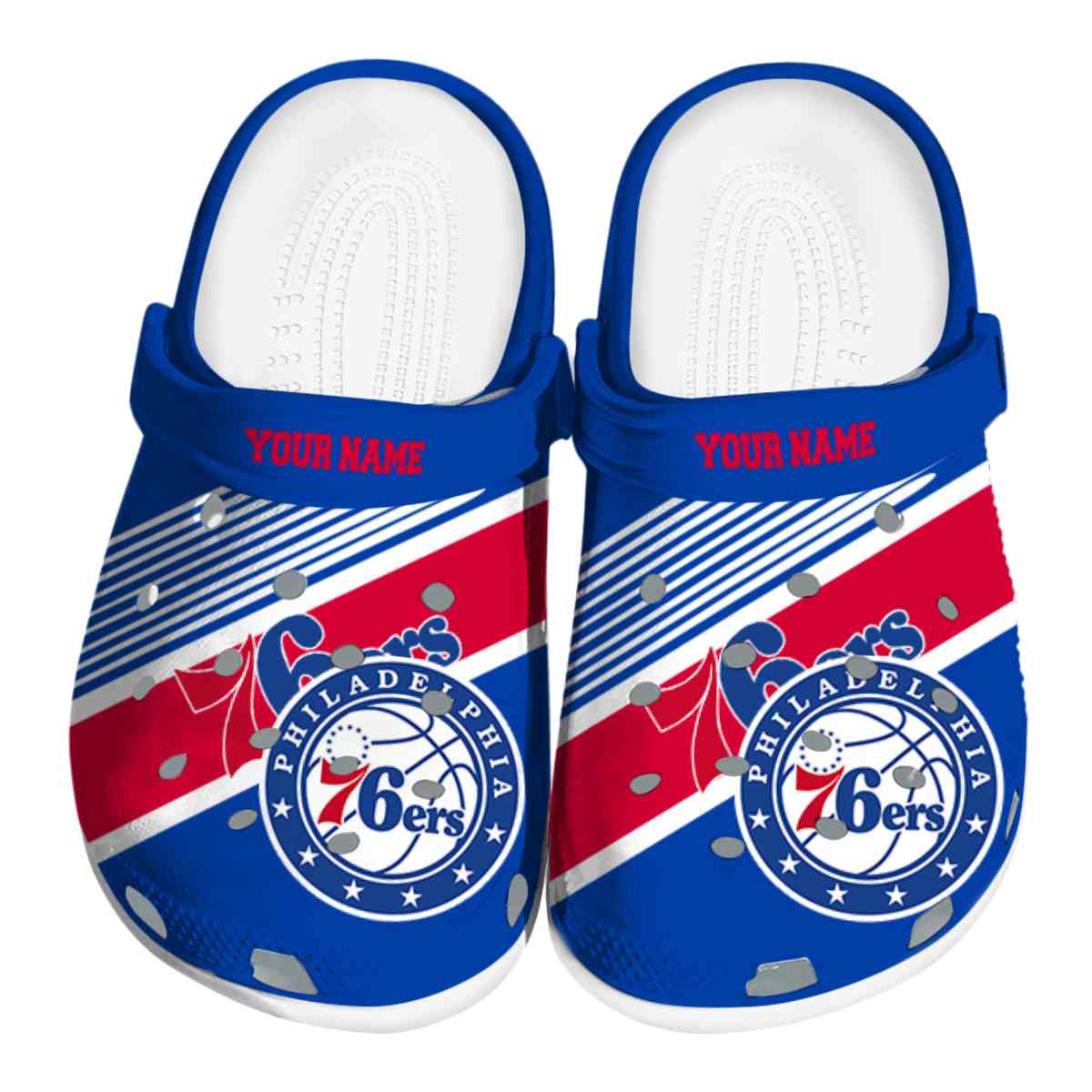 Philadelphia 76ers NBA Sport Crocs Crocband Clogs Shoes Comfortable For Men Women and Kids