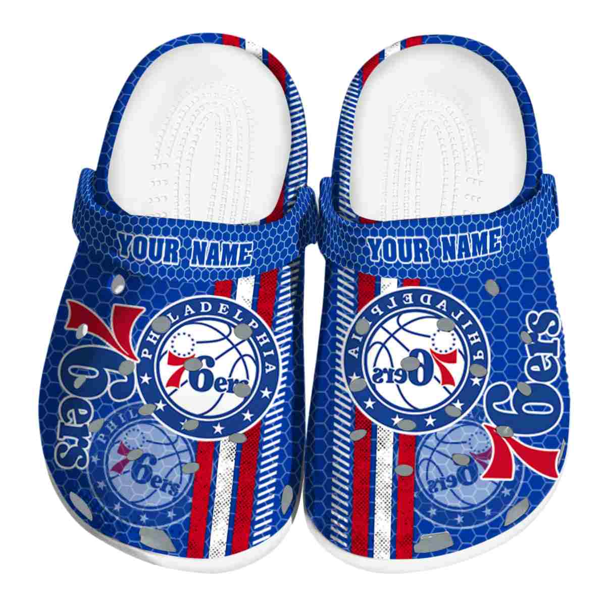 Philadelphia 76ers NBA Sport Crocs Crocband Clogs Shoes Comfortable For Men Women and Kids