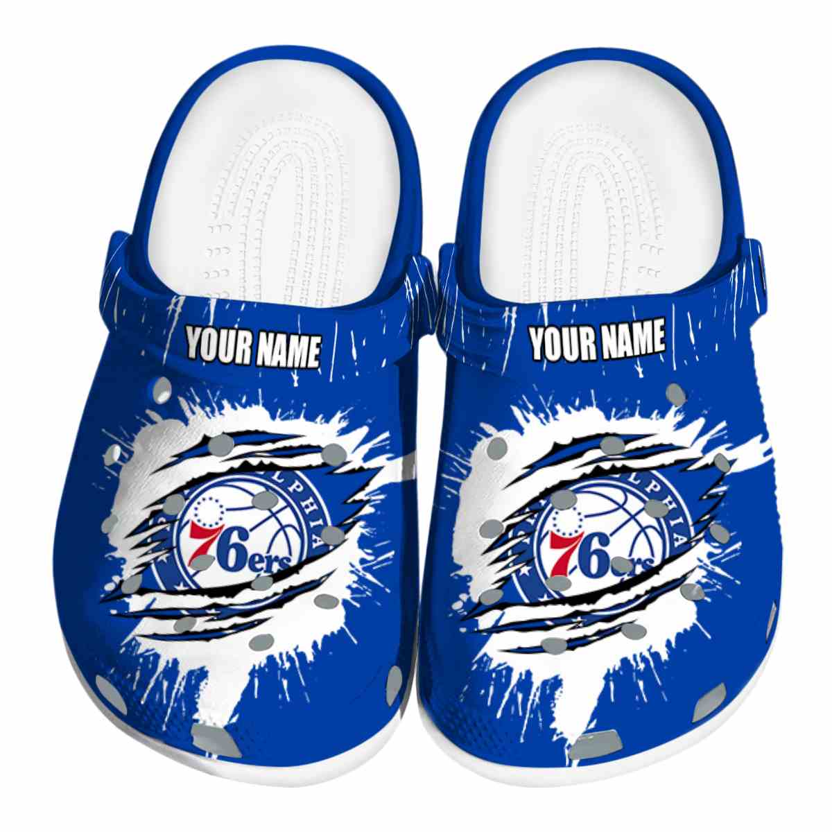 Philadelphia 76ers NBA Sport Crocs Crocband Clogs Shoes Comfortable For Men Women and Kids
