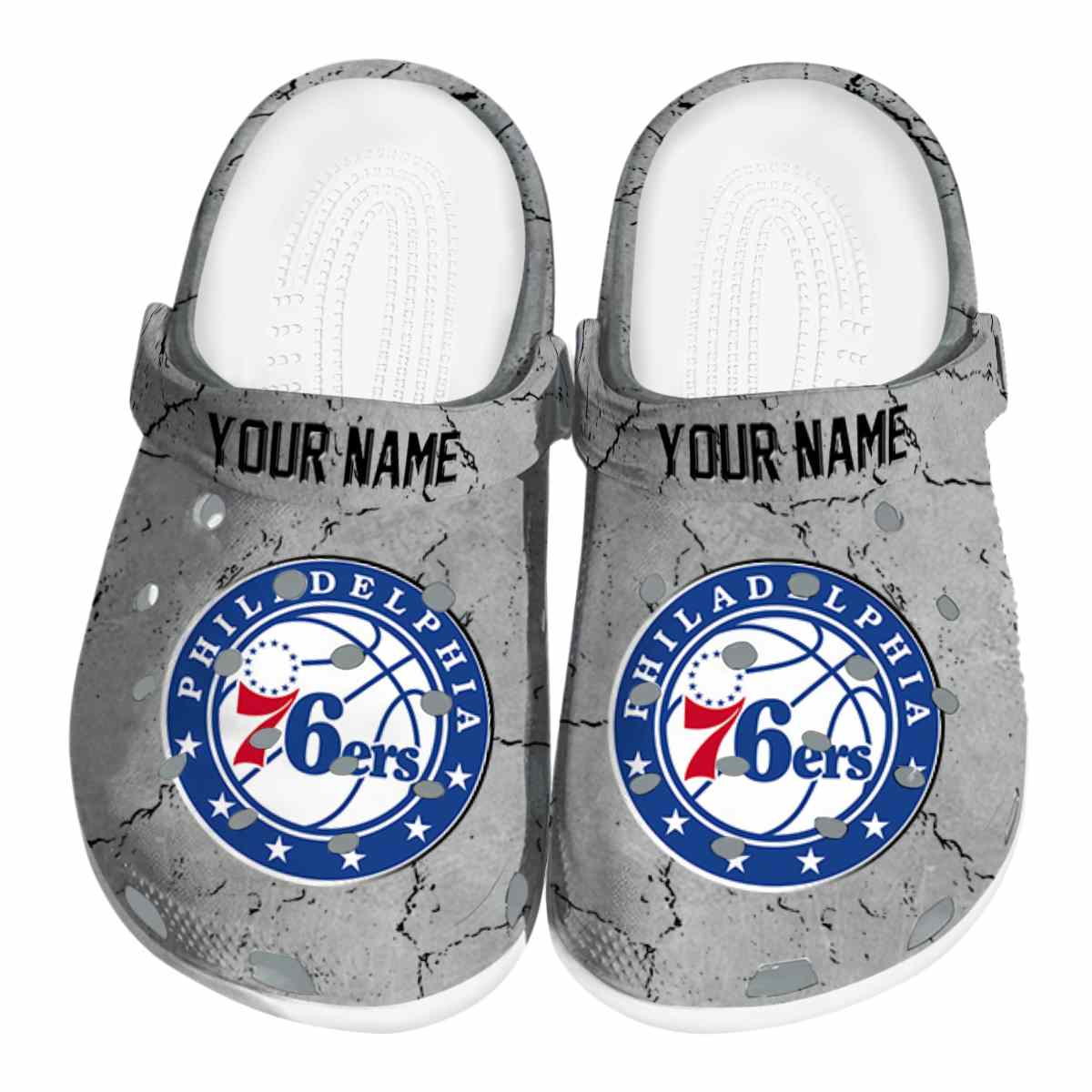 Philadelphia 76ers NBA Sport Crocs Crocband Clogs Shoes Comfortable For Men Women and Kids