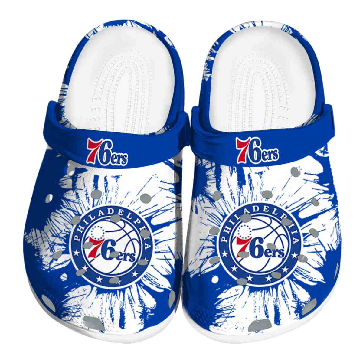 Philadelphia 76ers NBA Sport Crocs Crocband Clogs Shoes Comfortable For Men Women and Kids