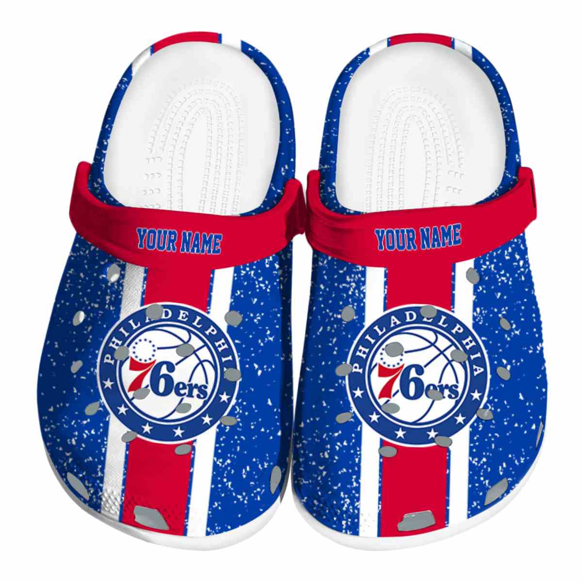 Philadelphia 76ers NBA Sport Crocs Crocband Clogs Shoes Comfortable For Men Women and Kids