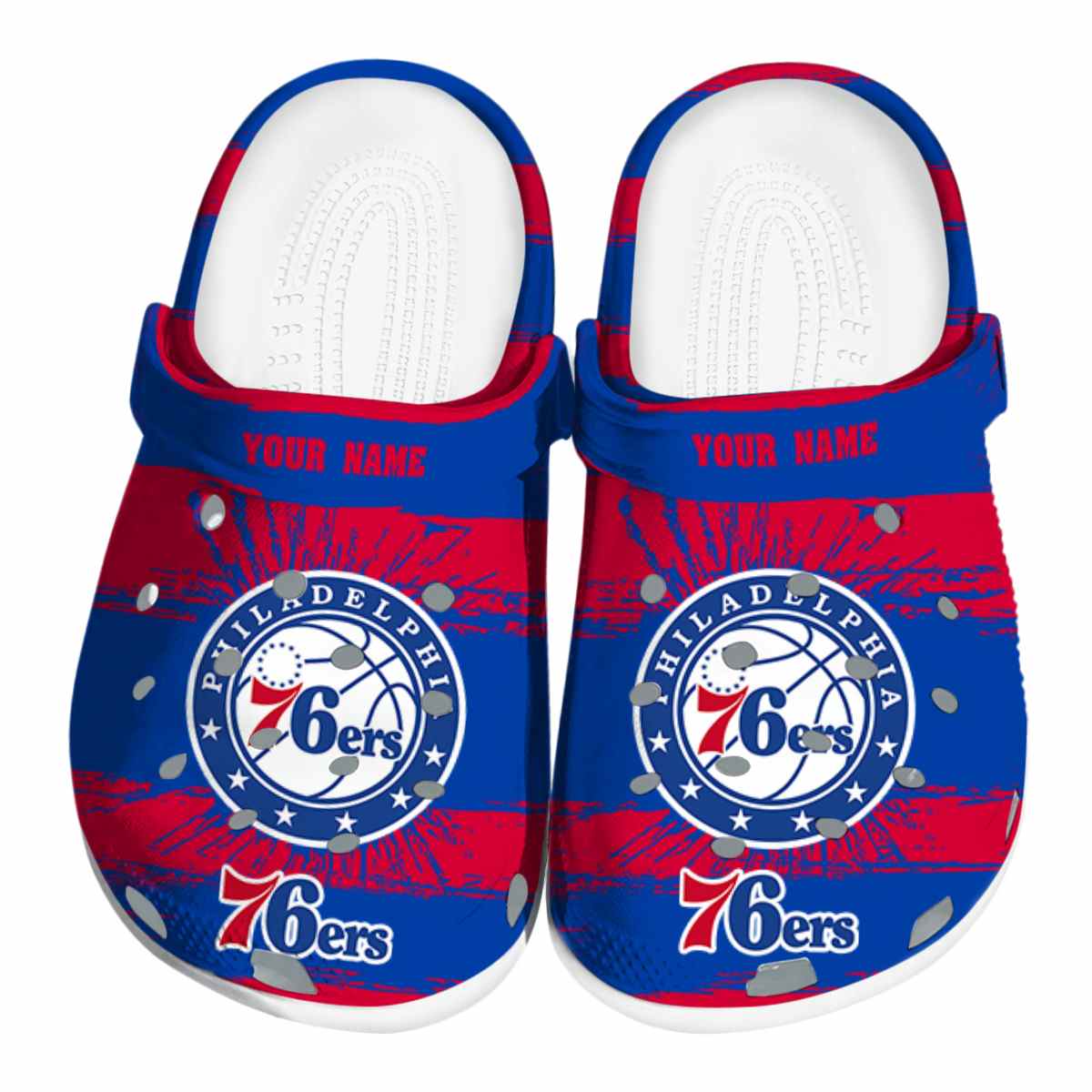 Philadelphia 76ers NBA Sport Crocs Crocband Clogs Shoes Comfortable For Men Women and Kids