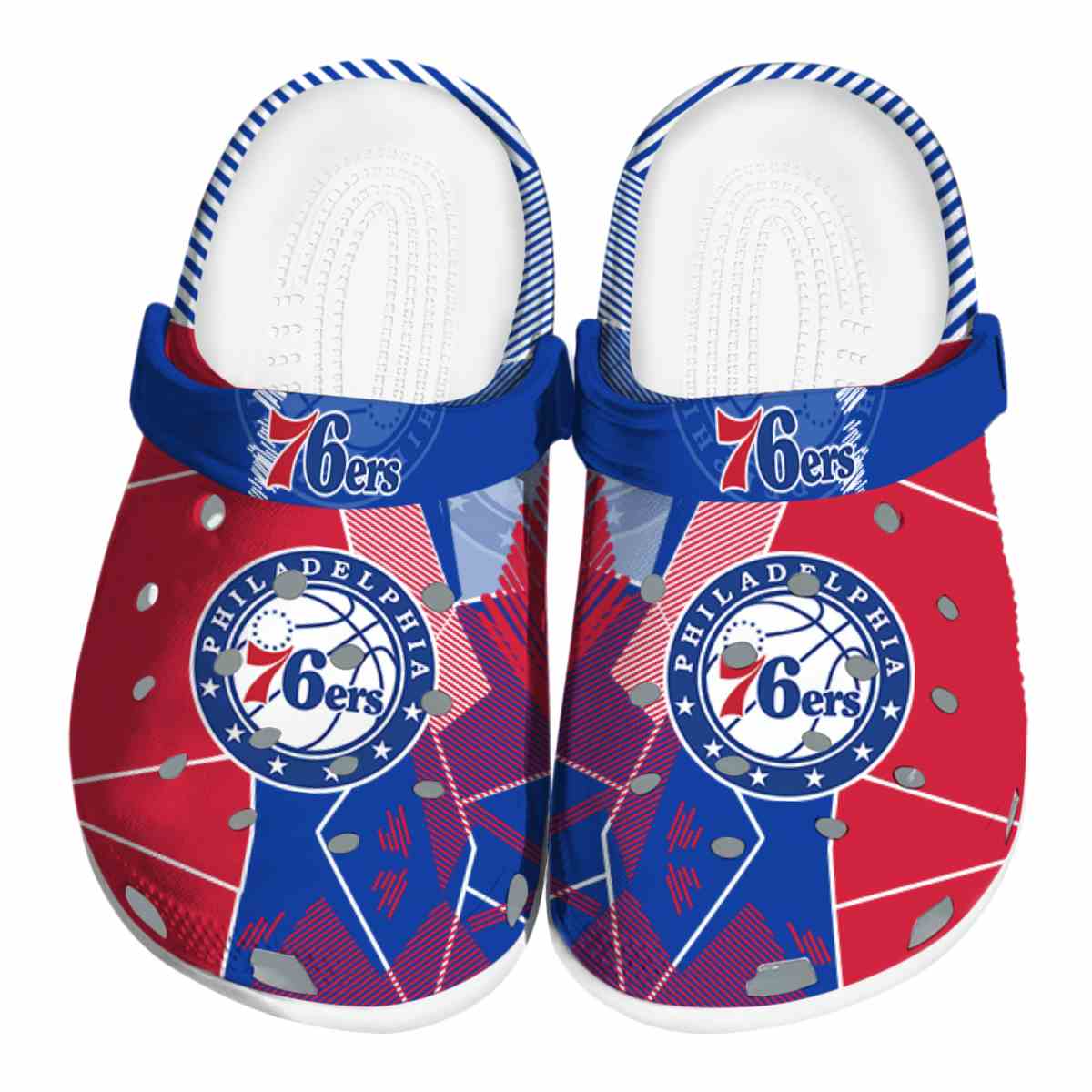 Philadelphia 76ers NBA Sport Crocs Crocband Clogs Shoes Comfortable For Men Women and Kids