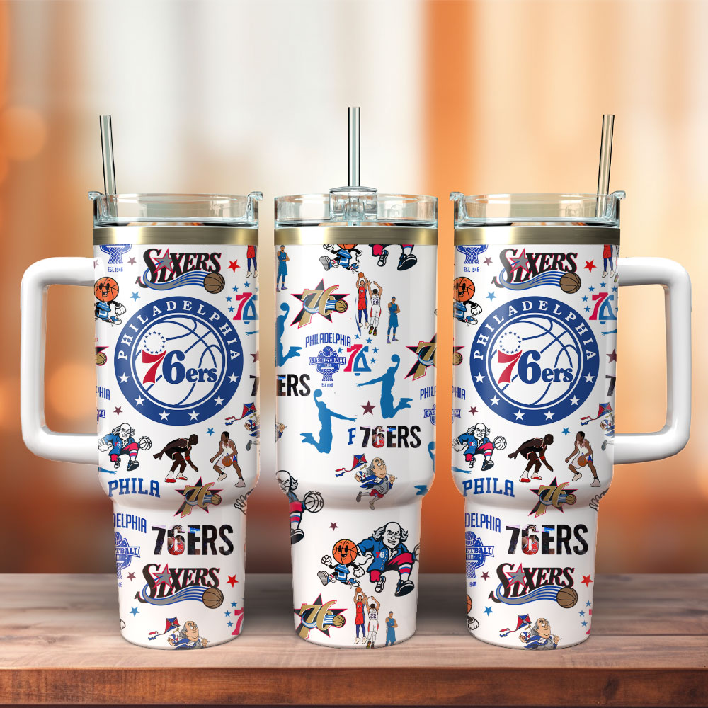 Philadelphia 76ers Sixers Basketball Team Custom Stanley Cup 40 oz 30 oz Tumbler With HandleTVC2301234