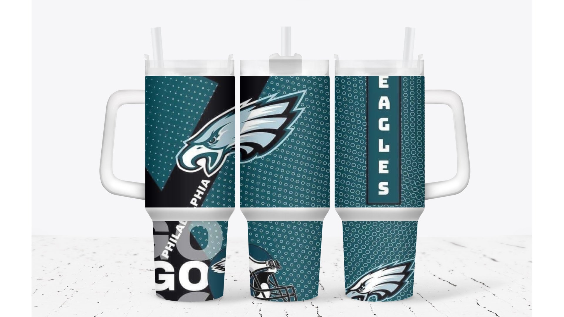 Philadelphia Eagles Football NFL Custom Stanley Cup 40 oz 30 oz Tumbler With HandleTVC2301919
