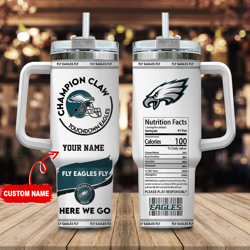 Philadelphia Eagles NFL Champion Claw Custom Stanley Cup 40 oz 30 oz Tumbler With HandleTVC230130