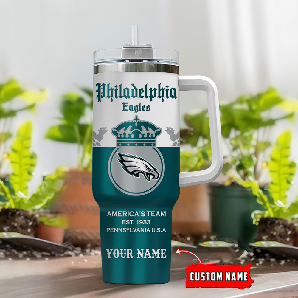 Philadelphia Eagles NFL Corona Extra Custom Stanley Cup 40 oz 30 oz Tumbler With HandleTVC2301113 - Image 2