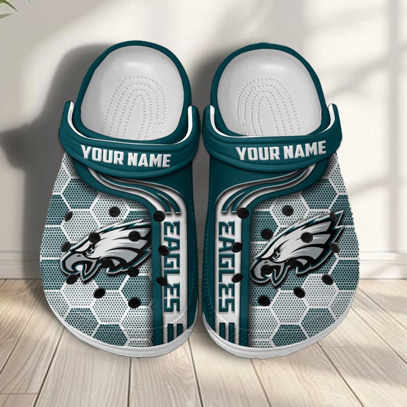 Philadelphia Eagles NFL Crocs Crocband Clogs Shoes Comfortable For Men Women and Kids