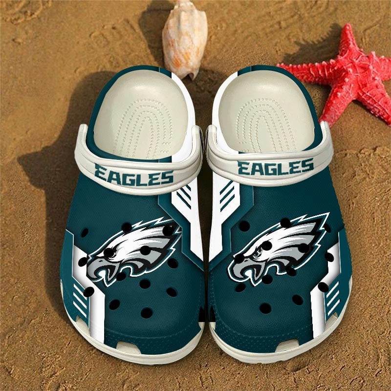 Philadelphia Eagles NFL Crocs Crocband Clogs Shoes Comfortable For Men Women and Kids