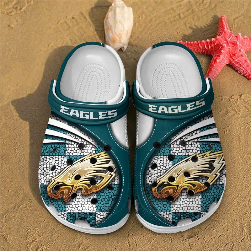 Philadelphia Eagles NFL Crocs Crocband Clogs Shoes Comfortable For Men Women and Kids