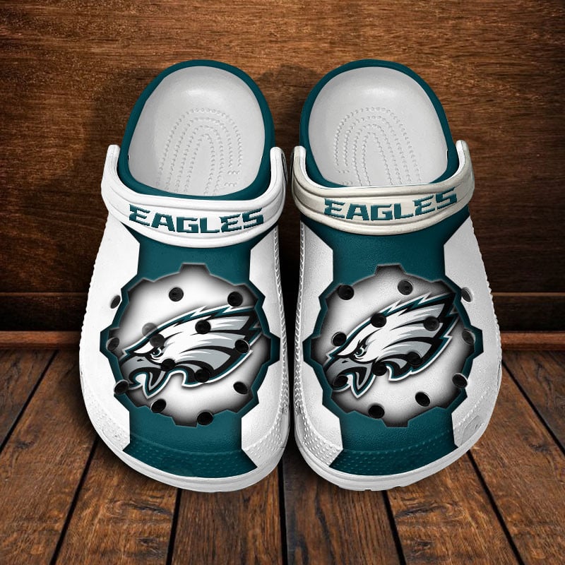 Philadelphia Eagles NFL Crocs Crocband Clogs Shoes Comfortable For Men Women and Kids