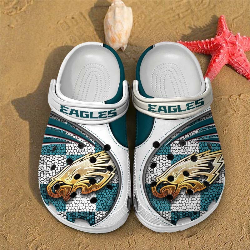 Philadelphia Eagles NFL Crocs Crocband Clogs Shoes Comfortable For Men Women and Kids