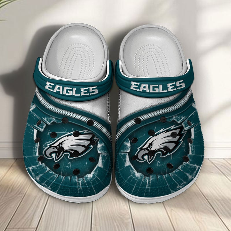 Philadelphia Eagles NFL Crocs Crocband Clogs Shoes Comfortable For Men Women and Kids