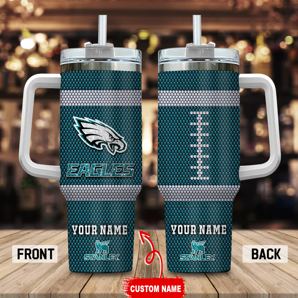 Philadelphia Eagles NFL Crystal Custom Stanley Cup 40 oz 30 oz Tumbler With HandleTVC230170