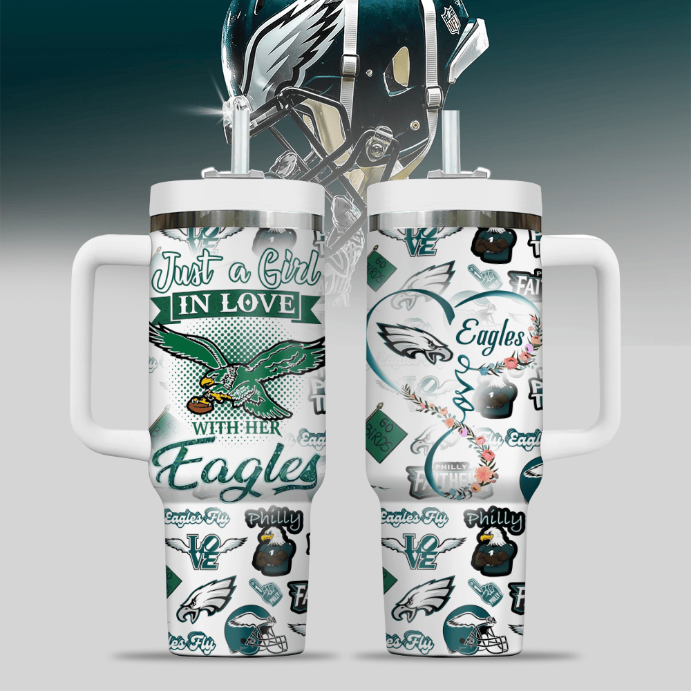 Philadelphia Eagles NFL Custom Stanley Cup 40 oz 30 oz Tumbler With HandleTVC2301124
