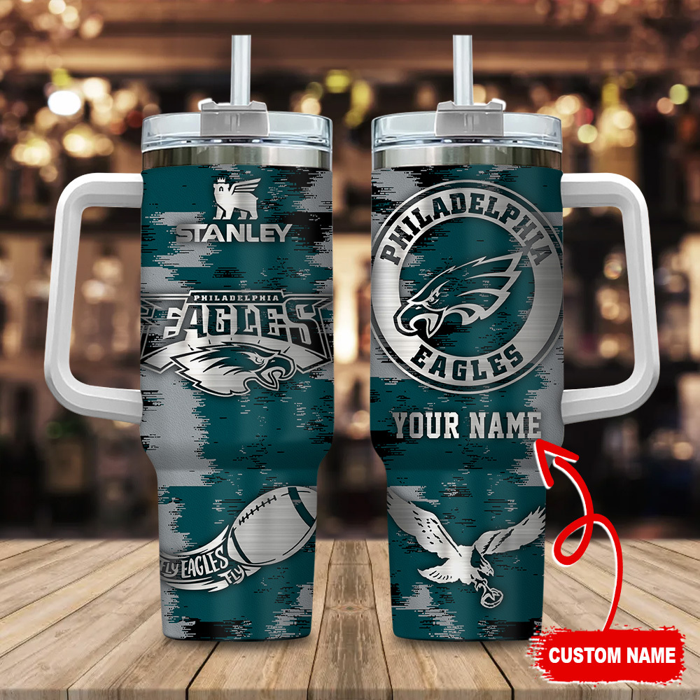 Philadelphia Eagles NFL Custom Stanley Cup 40 oz 30 oz Tumbler With HandleTVC230151