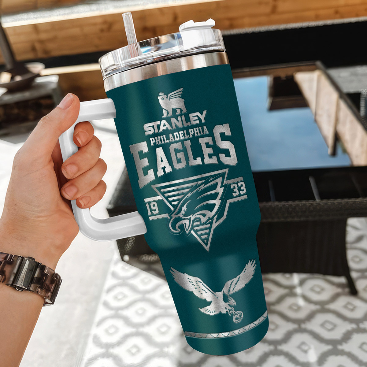 Philadelphia Eagles NFL Custom Stanley Cup 40 oz 30 oz Tumbler With HandleTVC230152 - Image 3