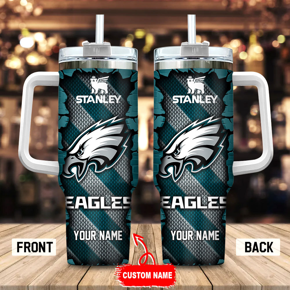 Philadelphia Eagles NFL Custom Stanley Cup 40 oz 30 oz Tumbler With HandleTVC230157