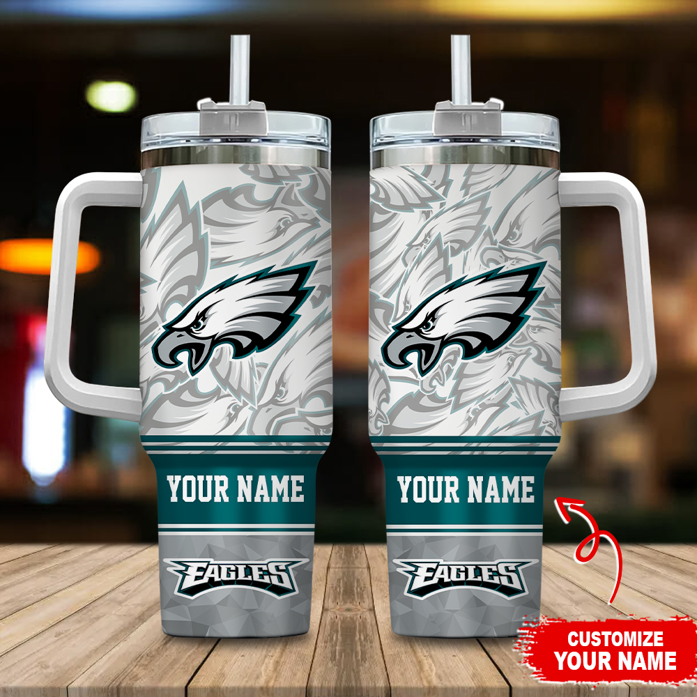Philadelphia Eagles NFL Custom Stanley Cup 40 oz 30 oz Tumbler With HandleTVC230168