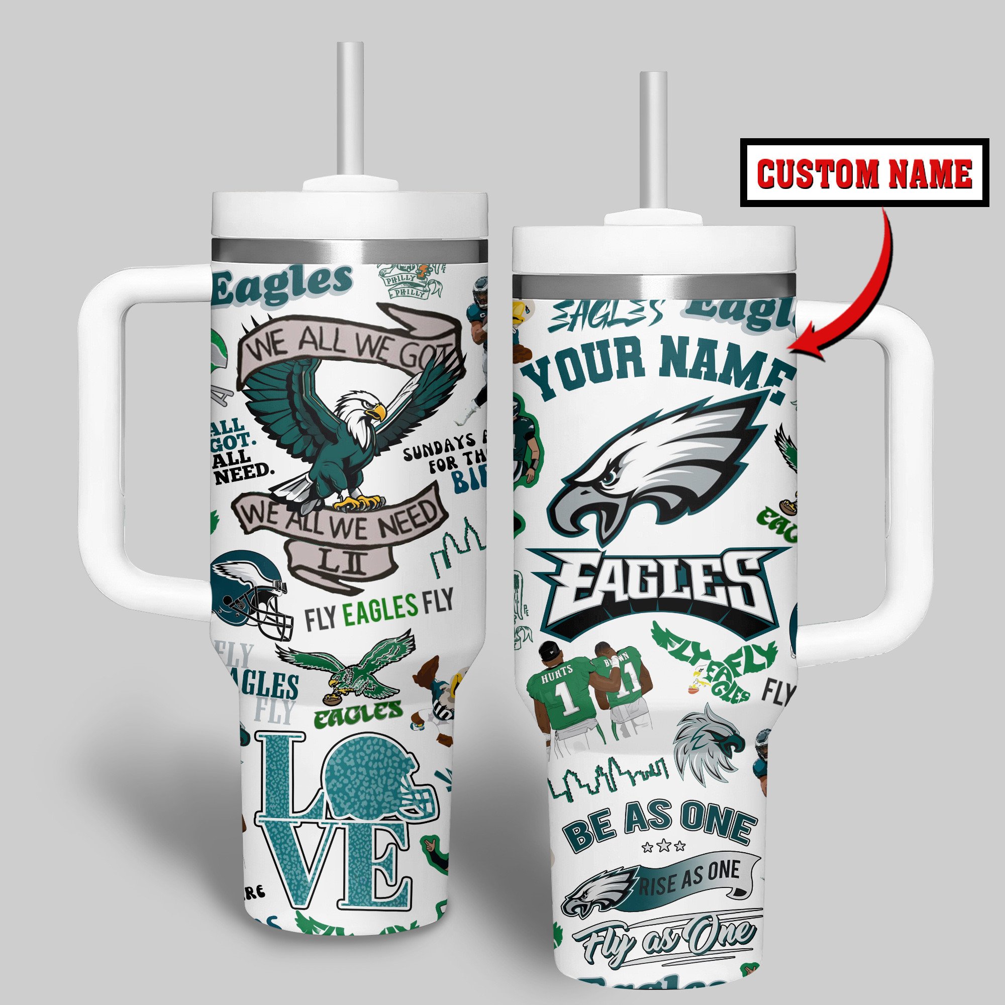 Philadelphia Eagles NFL Custom Stanley Cup 40 oz 30 oz Tumbler With HandleTVC2301738