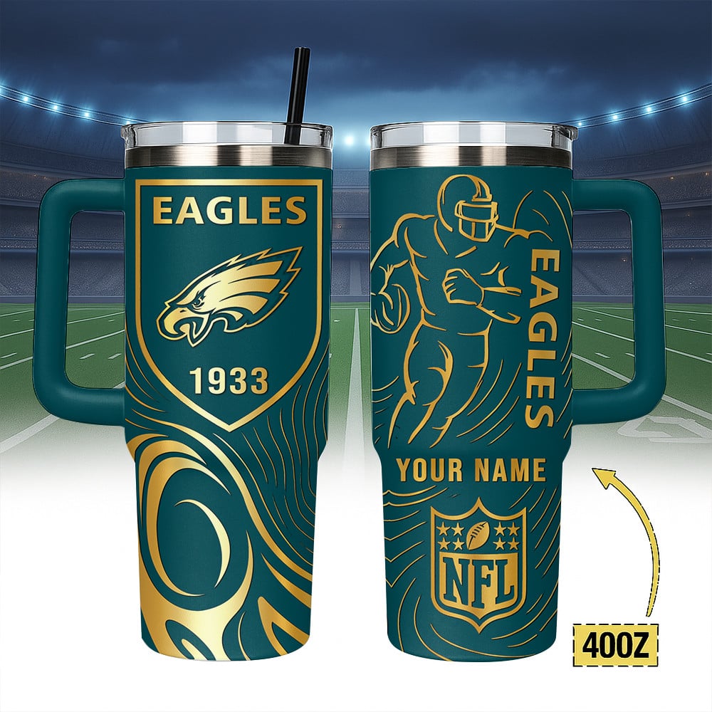 Philadelphia Eagles NFL Custom Stanley Cup 40 oz 30 oz Tumbler With HandleTVC230196