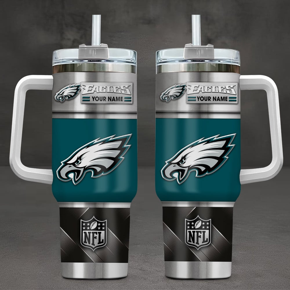 Philadelphia Eagles NFL Custom Stanley Cup 40 oz 30 oz Tumbler With HandleTVC230197