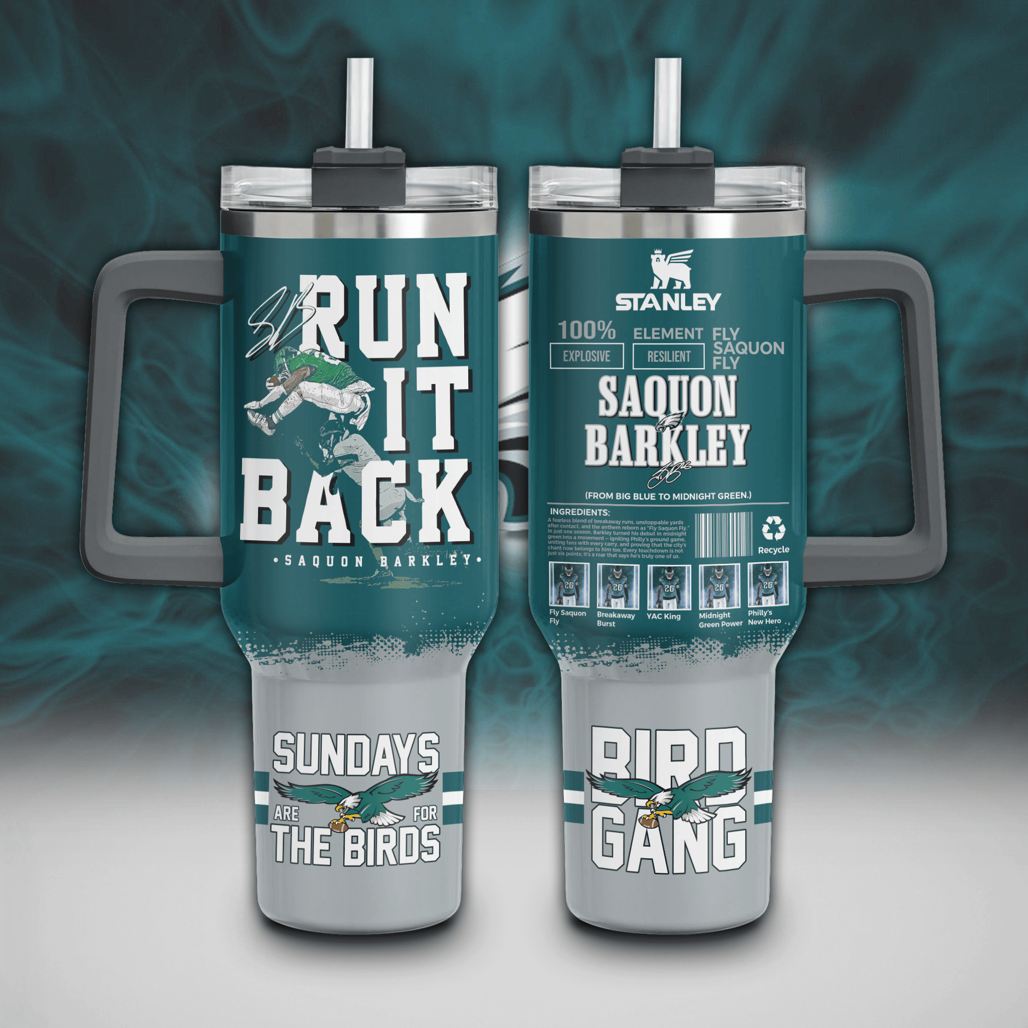 Philadelphia Eagles NFL Custom Stanley Cup 40 oz 30 oz Tumbler With HandleTVC230198