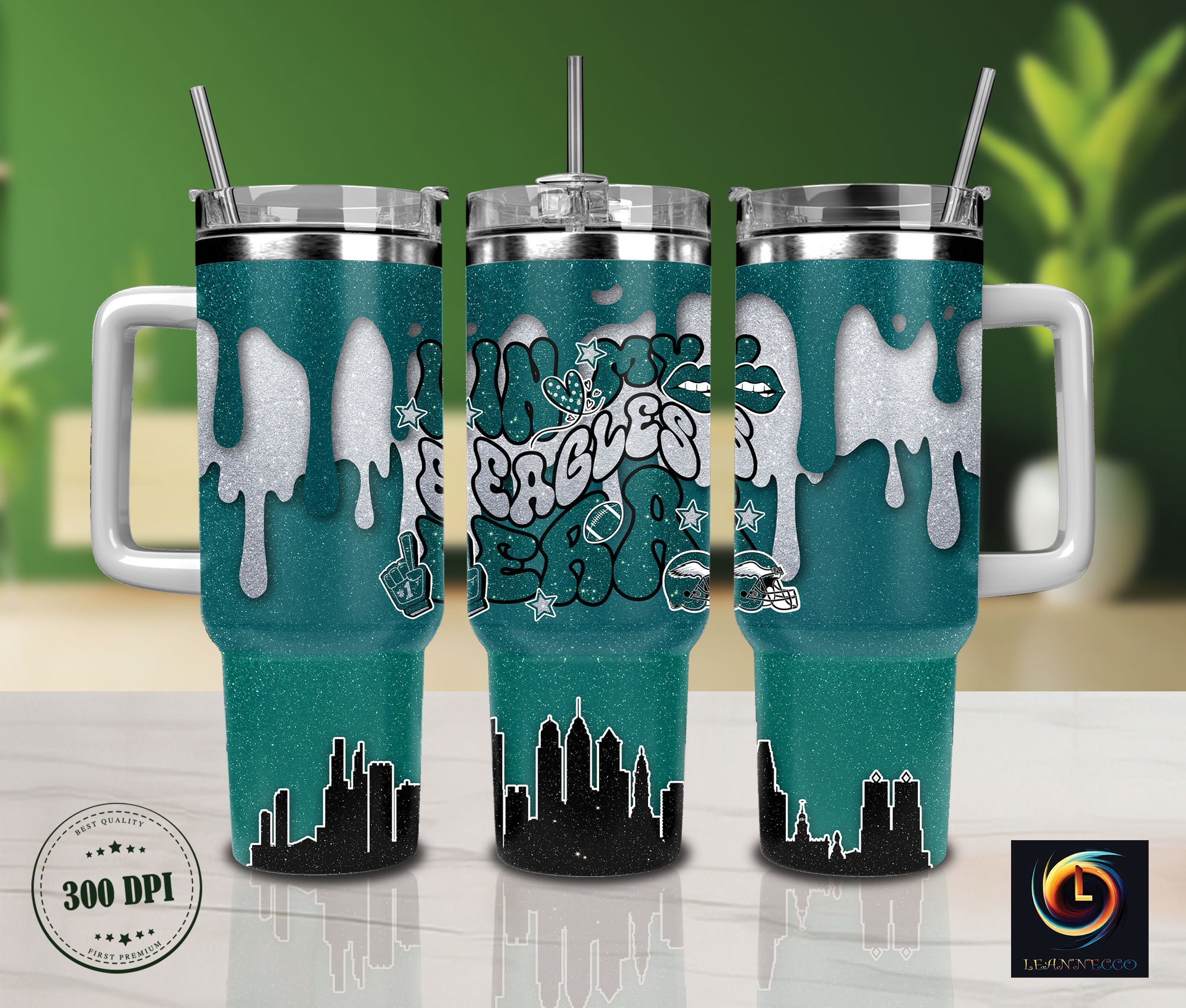 Philadelphia Eagles NFL Glitter Custom Stanley Cup 40 oz 30 oz Tumbler With HandleTVC2301987