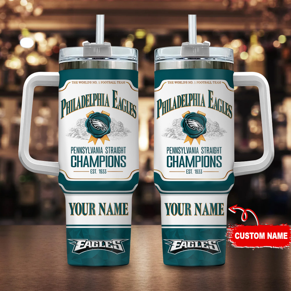 Philadelphia Eagles NFL Jim Beam Custom Stanley Cup 40 oz 30 oz Tumbler With HandleTVC230126
