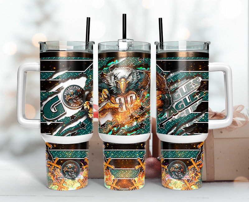 Philadelphia Eagles NFL Mascot Custom Stanley Cup 40 oz 30 oz Tumbler With HandleTVC2301148