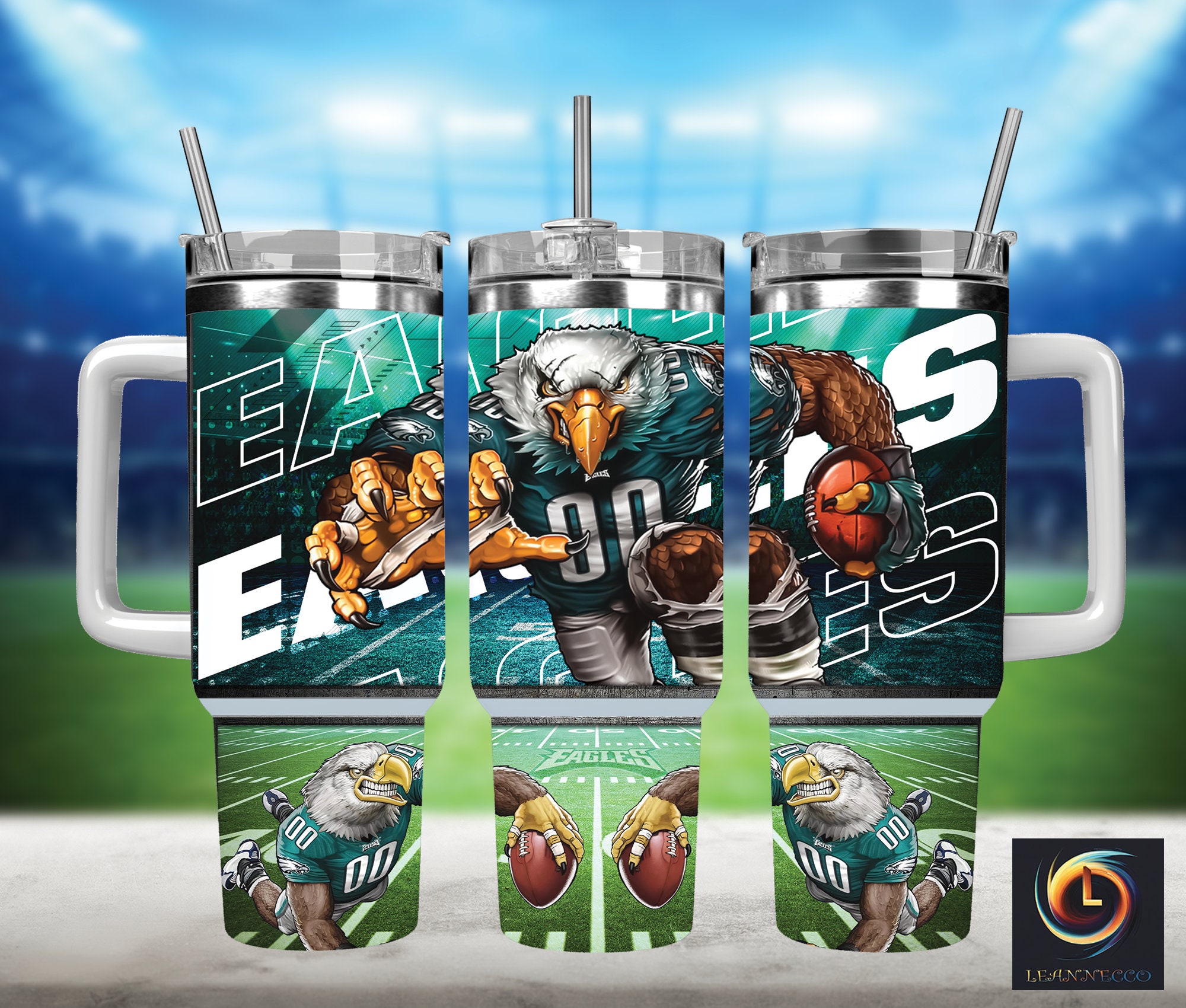 Philadelphia Eagles NFL Mascot Custom Stanley Cup 40 oz 30 oz Tumbler With HandleTVC2301986