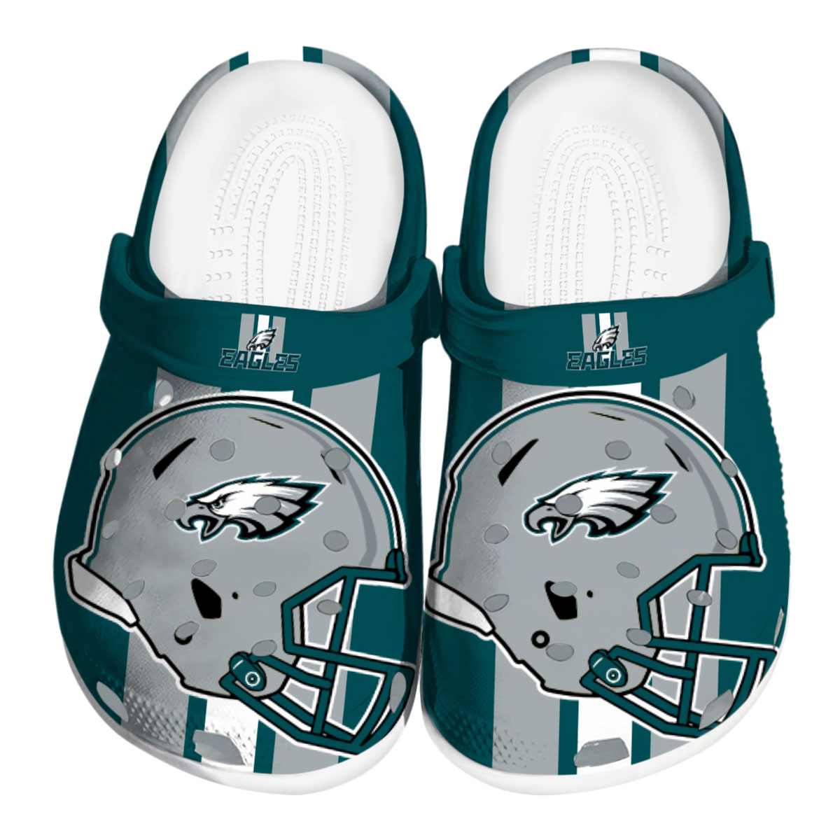 Philadelphia Eagles NFL Sport Crocs Crocband Clogs Shoes Comfortable For Men Women and Kids