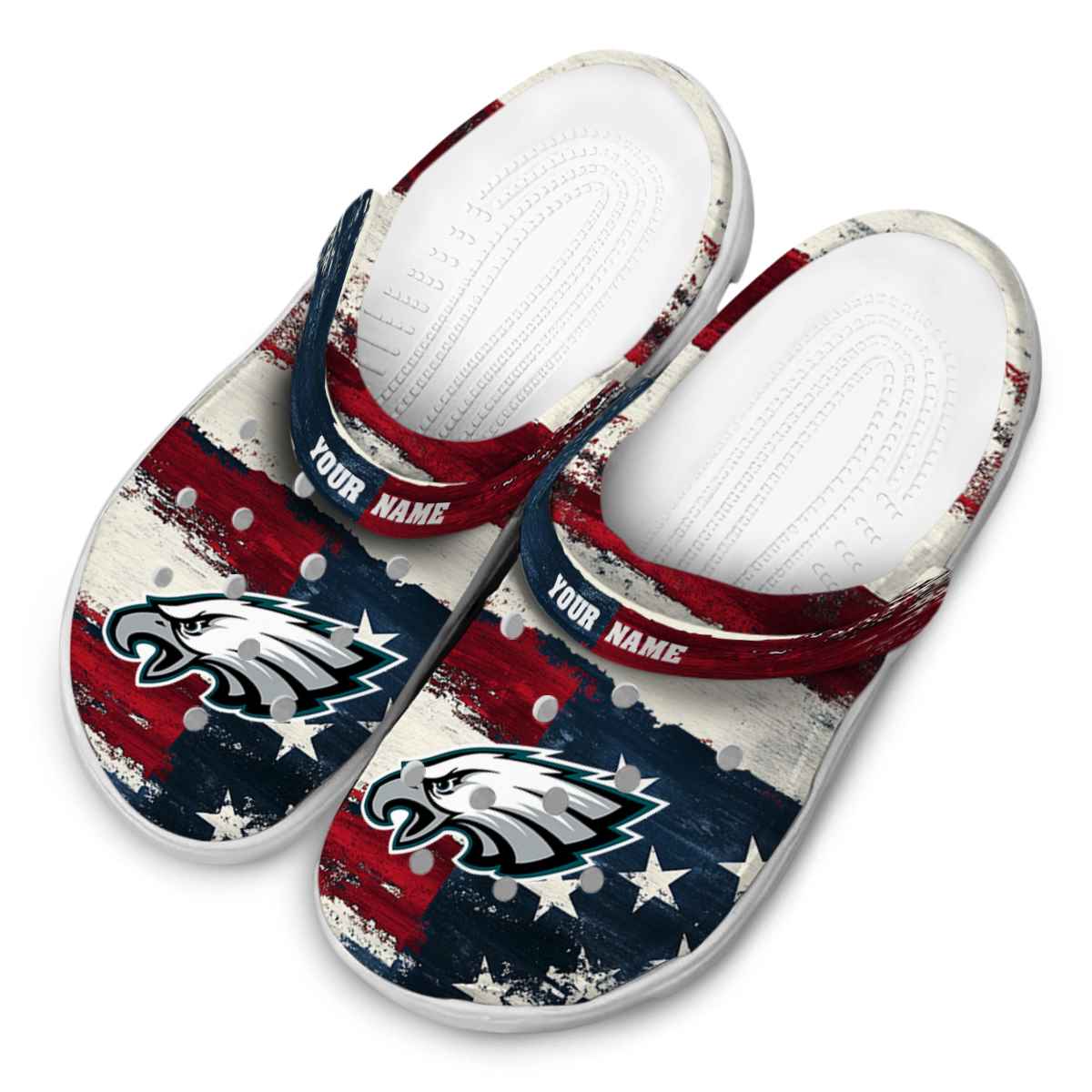 Philadelphia Eagles NFL Sport Crocs Crocband Clogs Shoes Comfortable For Men Women and Kids - Image 4