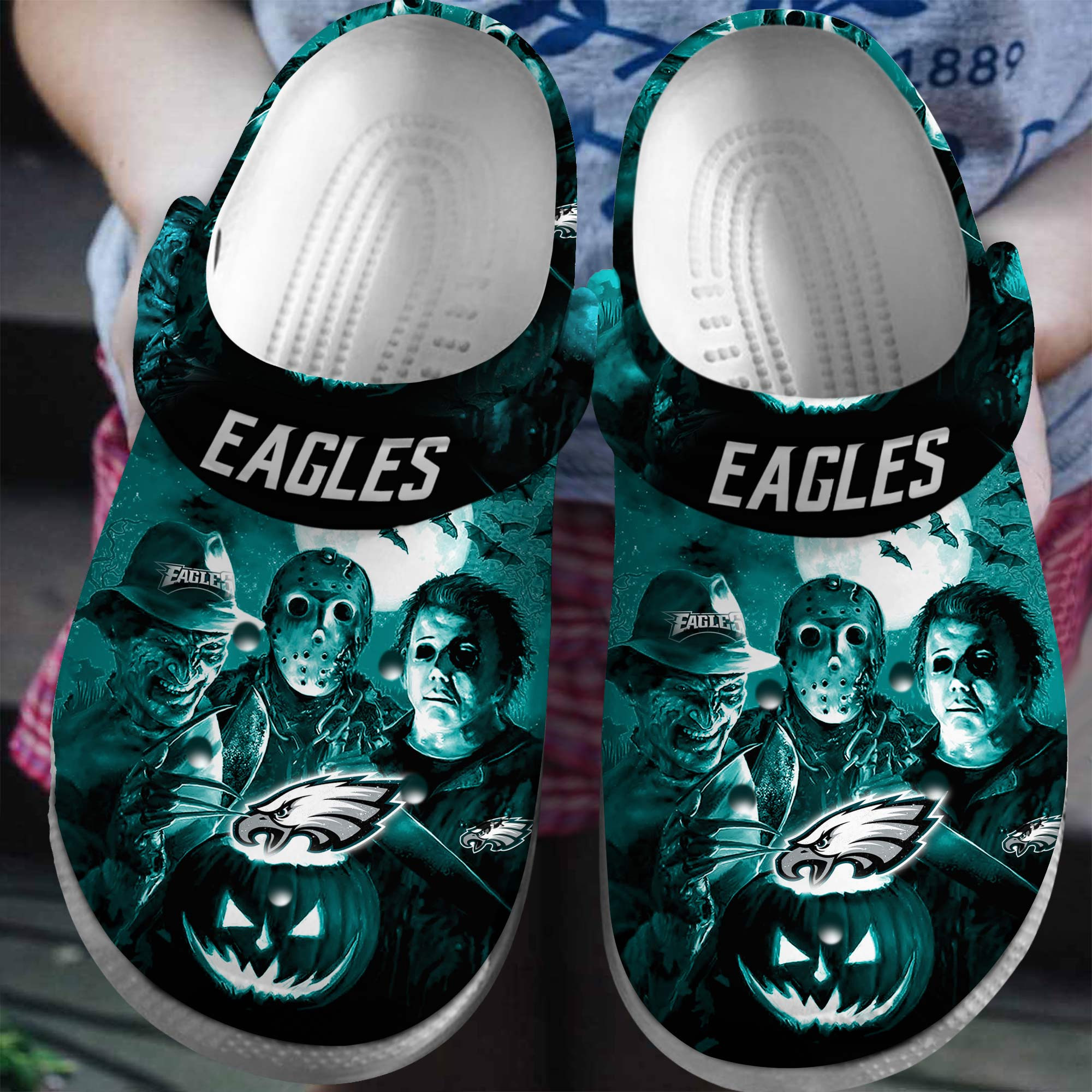 Philadelphia Eagles NFL Sport Crocs Crocband Clogs Shoes Comfortable For Men Women and Kids