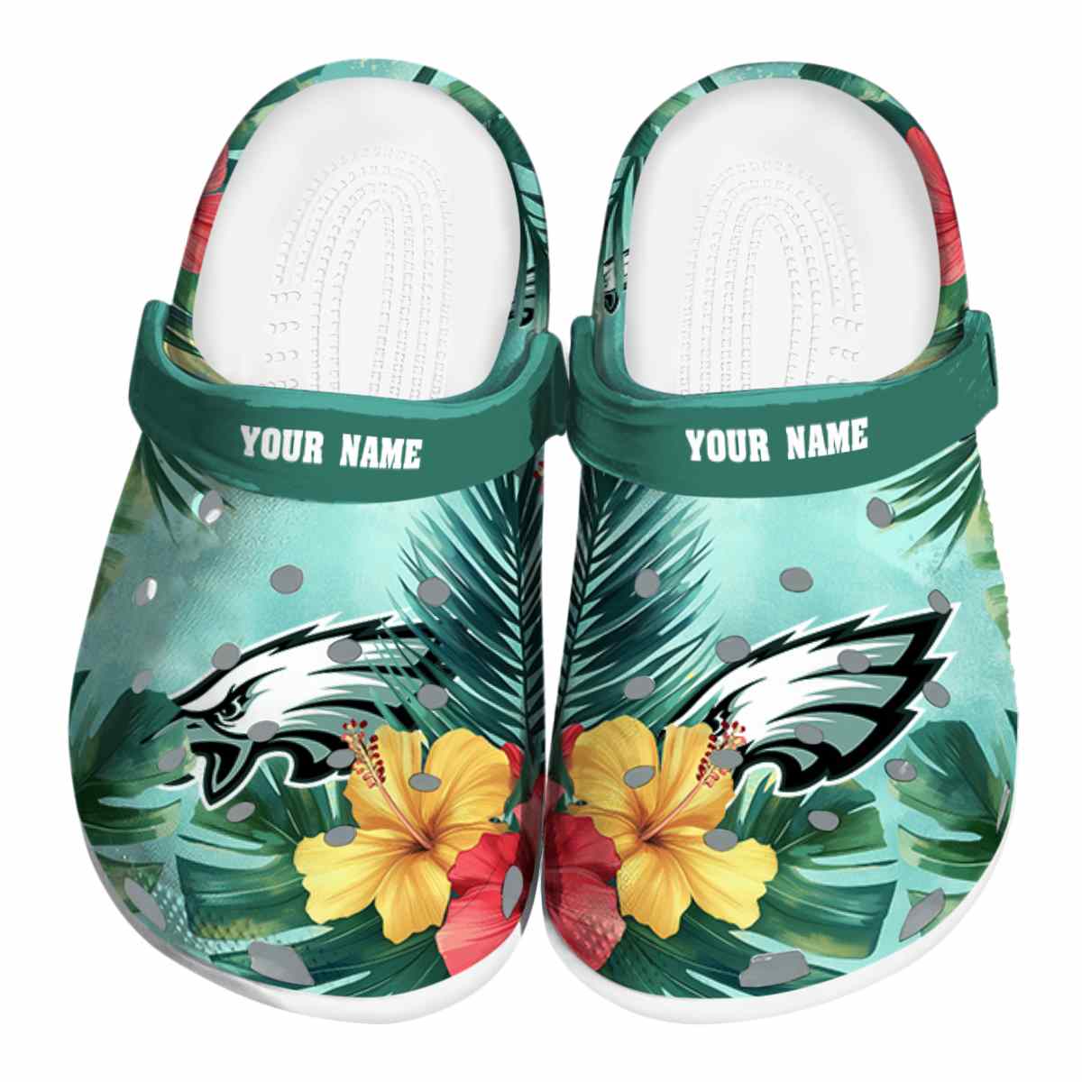 Philadelphia Eagles NFL Sport Crocs Crocband Clogs Shoes Comfortable For Men Women and Kids