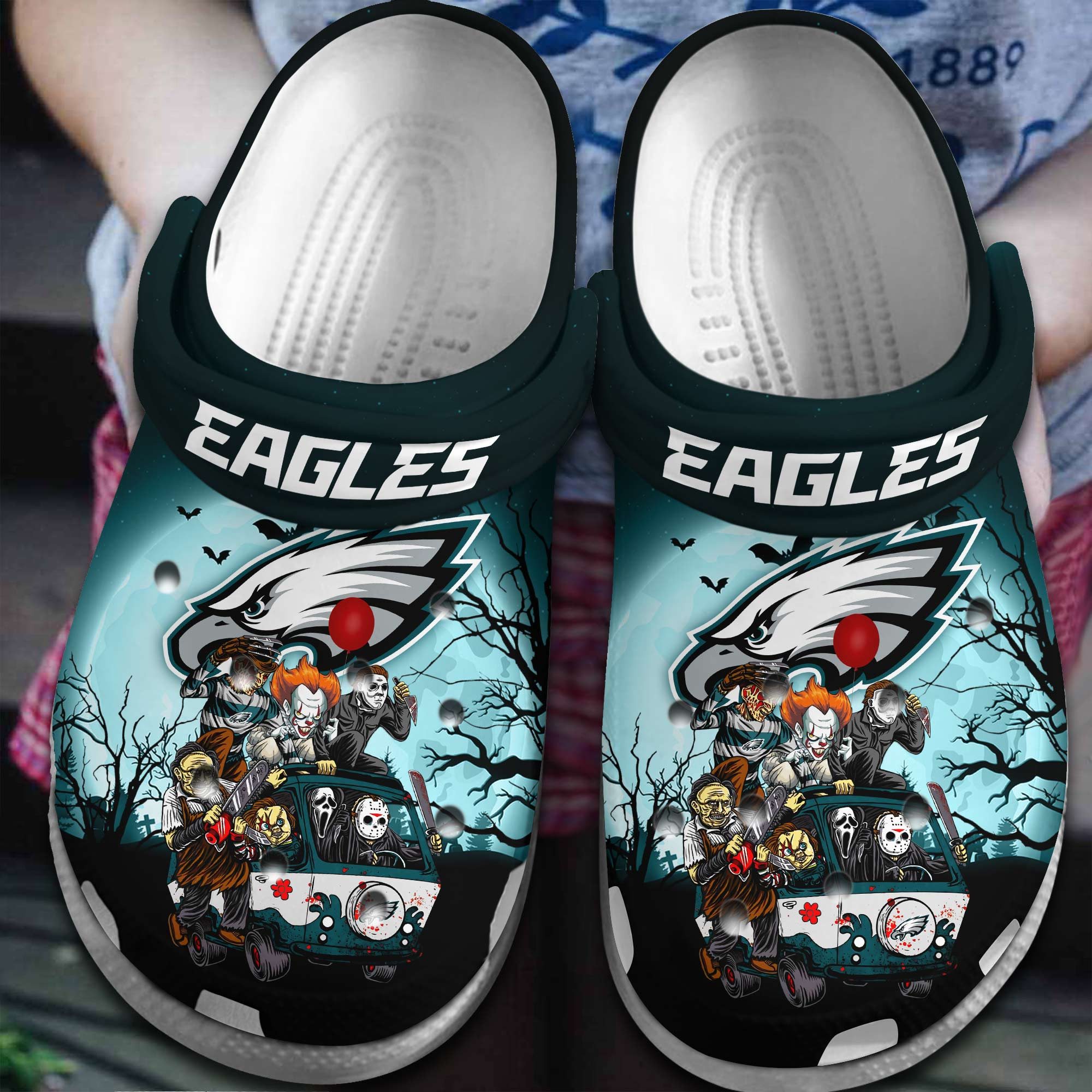 Philadelphia Eagles NFL Sport Crocs Crocband Clogs Shoes Comfortable For Men Women and Kids