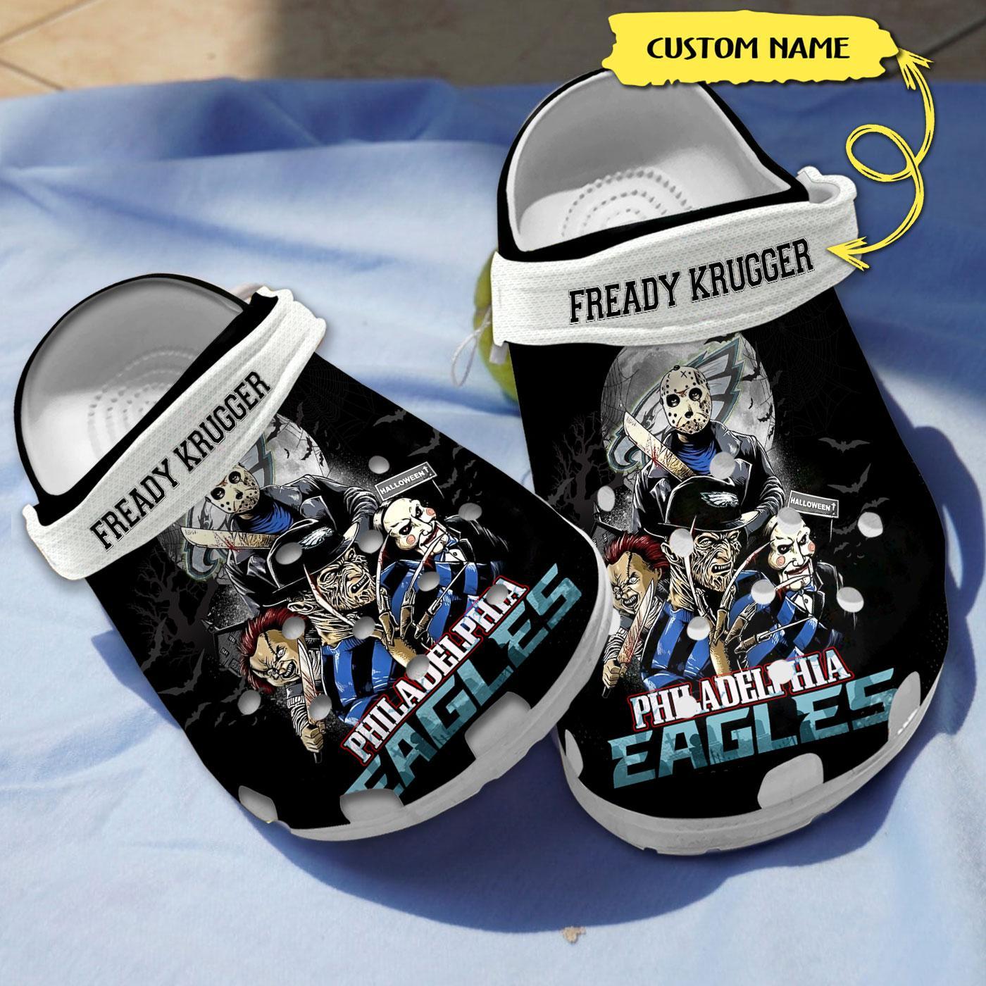 Philadelphia Eagles NFL Sport Crocs Crocband Clogs Shoes Comfortable For Men Women and Kids