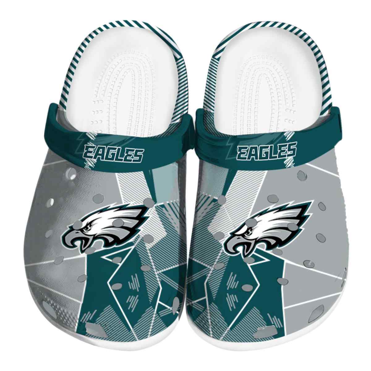 Philadelphia Eagles NFL Sport Crocs Crocband Clogs Shoes Comfortable For Men Women and Kids