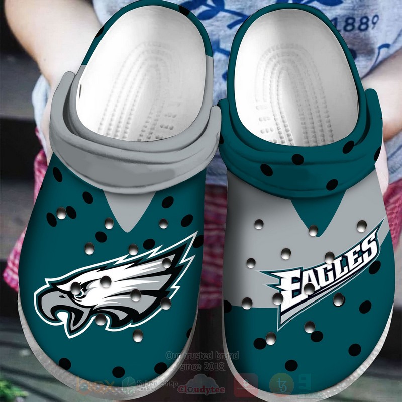 Philadelphia Eagles NFL Sport Crocs Crocband Clogs Shoes Comfortable For Men Women and Kids